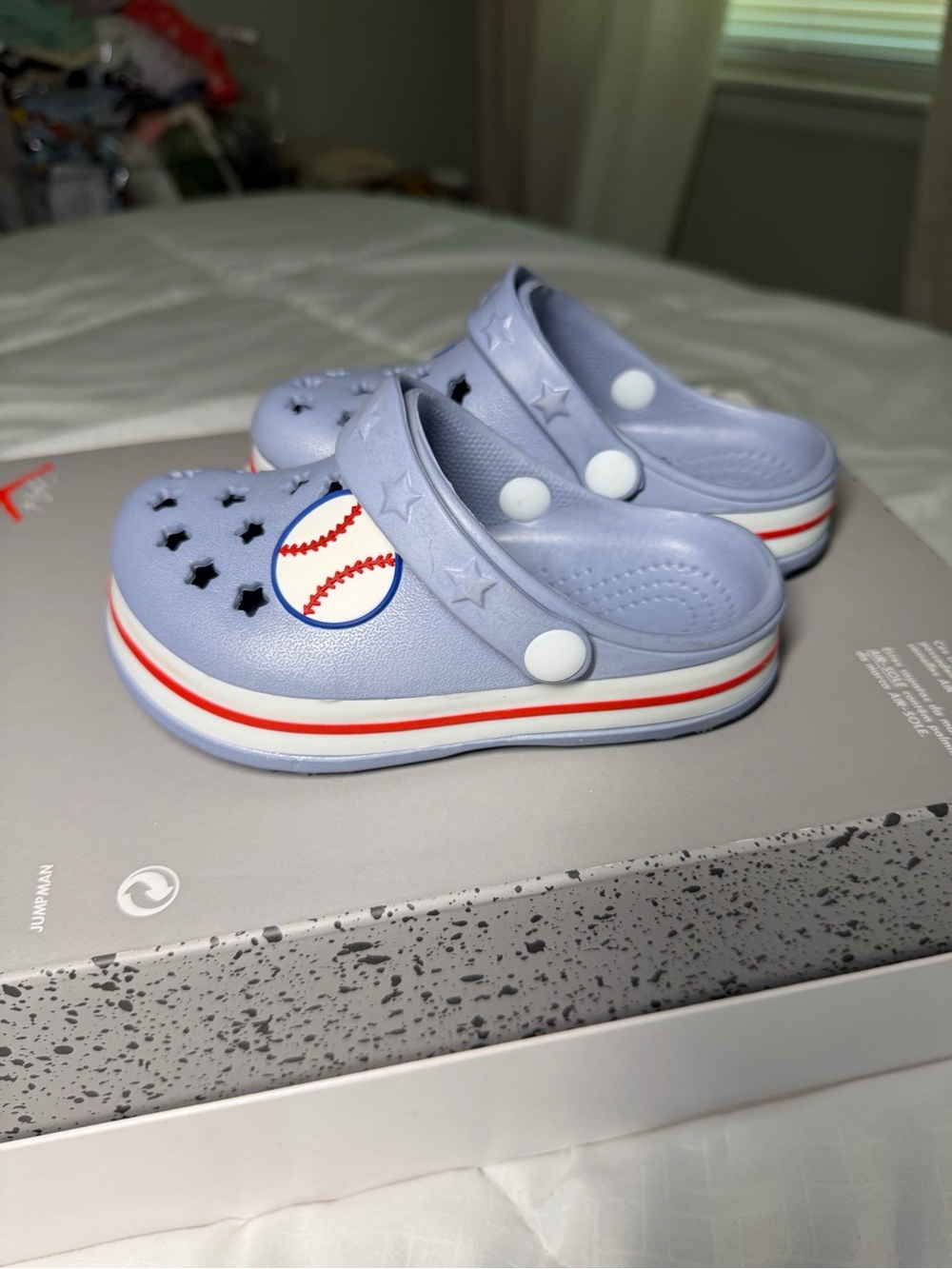 Kids Baseball Clog Sandals - Light blue